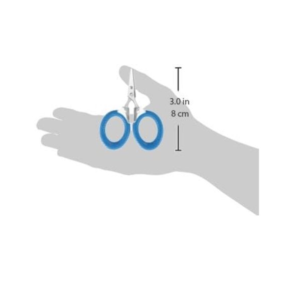 Cuda 3" Titanium Bonded Micro Scissor, Blue 18826 - Picture 3 of 4